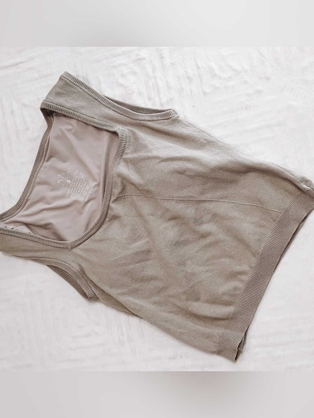 Knit Tank Top - Taupe SMALL KLASSY NETWORK